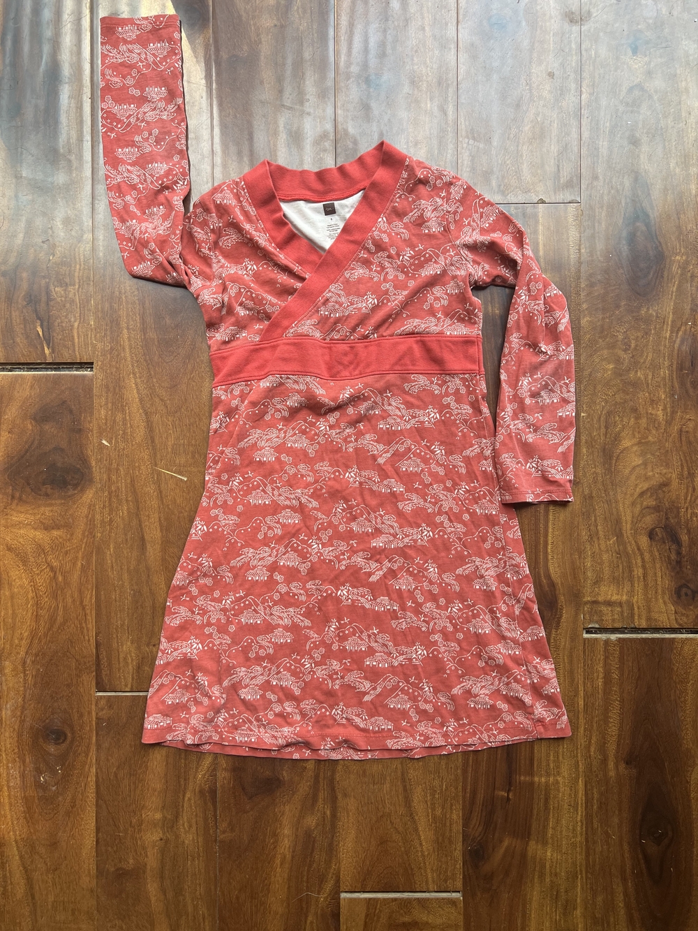 Tea Collection Coral Red Dress
